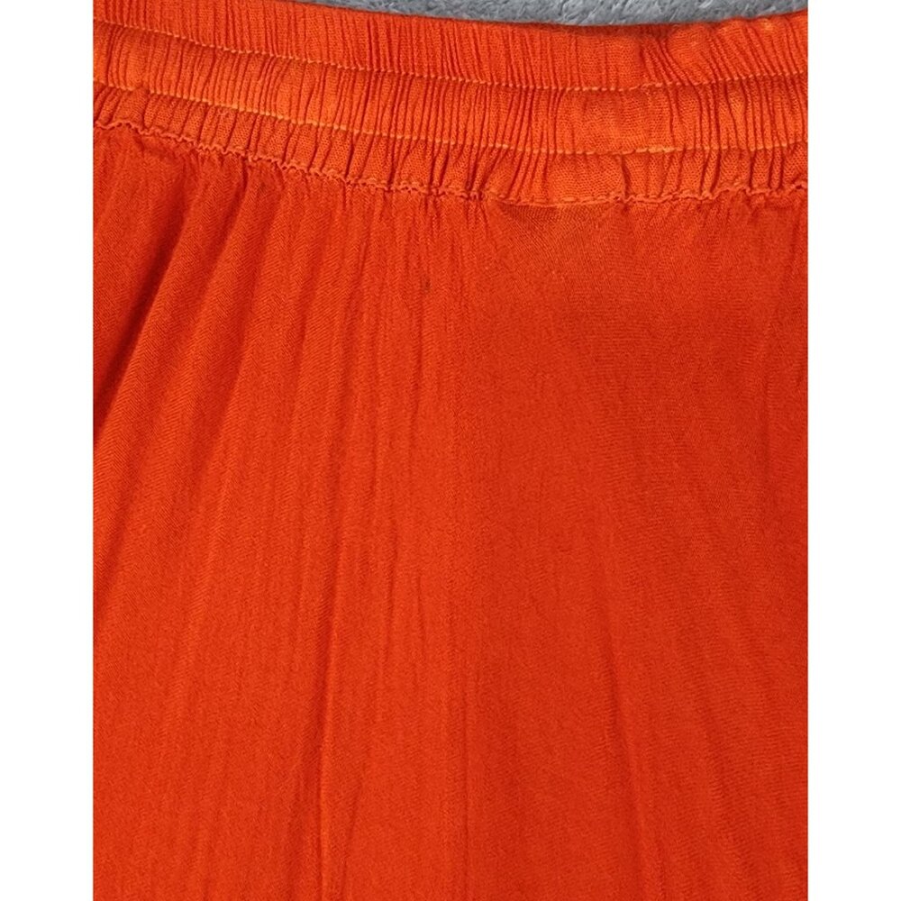 Jackpot Skirt Womens One Size Orange Yellow Floral Print Boho Flared Maxi - Picture 9 of 11